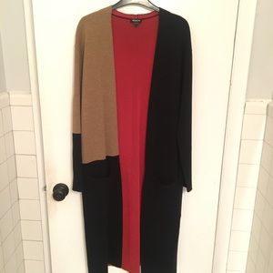 Worth New York Colorblock Duster Sweater